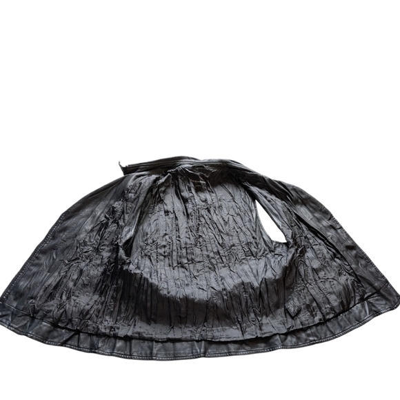 ROCK & REPUBLIC Moto Vest Grunge 90s Goth Rocker Women L Vegan Leather Black - Picture 7 of 13